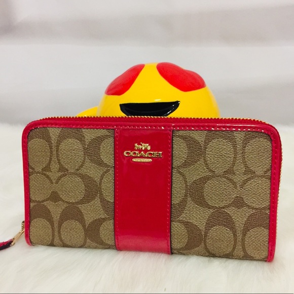 ❤️NWT Coach Accordian Zip Wallet iSignature Canvas - Picture 7 of 7